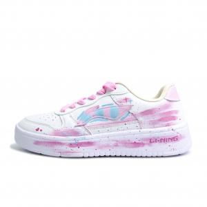 Li Ning Floating Boat легкие и дышащие низкие кроссовки для скейтбординга Unisex Li-Ning, розовый белый