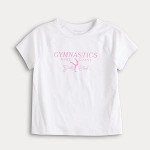 Футболка для девочек 7-20 лет в обычном и плюс размере Tek Gear, Gymnastics White