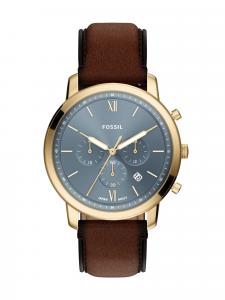 Мужские аналоговые часы Fossil с кожаным ремешком FS6162