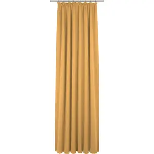 Занавес Uni Collection light с кулиской, 1 шт., из 100% органического хлопка Adam, темно-желтый