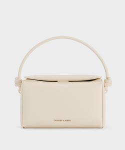 Сумка Sammie Knot Handle Boxy Bag Charles & Keith, цвет Cream