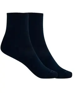 Набор из 2 пар женских носков из модала, щиколоточки, однотонные Punto Blanco, темно-синий