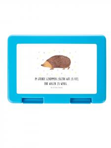 Mr. & Mrs. Panda Ланчбокс с сердечками в виде ежиков и надписью белым цветом