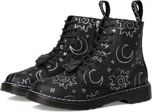 Dr. Martens girls 1460 Pascal (Big Kid), Black/Silver 1