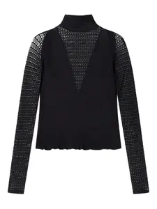 Свитер с высоким воротником Lanvin, черный