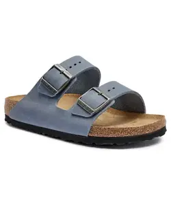 Кожаные тапочки Arizona sfb leoi Narrow fit Birkenstock, синий
