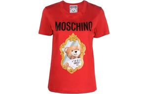 Футболка женская красная MOSCHINO