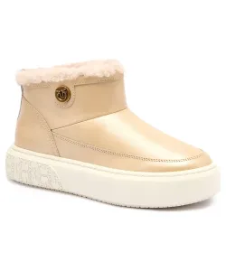 Кожаные зимние ботинки Yoko 22 Pinko, бежевый