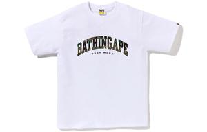 Футболка Bape 1st Camo Logo A BATHING APE, белый зеленый