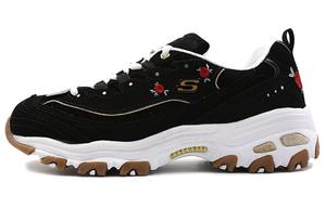 Кроссовки женские толстые низкие черные/белые Skechers