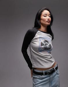 Футболка Levi's с графическим принтом и рукавами реглан белого цвета