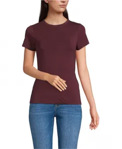 Женская охлаждающая футболка с коротким рукавом и круглым вырезом Lands' End, красный