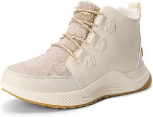 Женские зимние ботинки DREAM PAIRS до щиколотки, водонепроницаемые, на шнуровке, с противоскользящей подошвой, теплые снежные ботинки, модные кроссовки, Beige