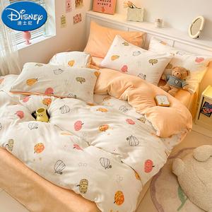 Disney Комплект постельного белья 4 предмета, простыня, пододеяльник 200x230 см, цвет тыква