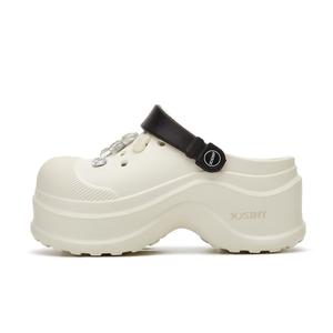 JOSINY Классические перфорированные клоги для женщин бело-черные, цвет White Black