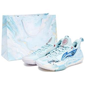 Li-Ning Li Ning Speed 9 Cushioning Slip Resistant Abrasion Resistant Low top Basketball Shoes Unisex Blue