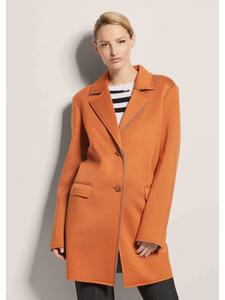 MADELEINE Длинная куртка из двухслойного трикотажа пастельно-оранжевого/антрацитового/меланжевого цвета