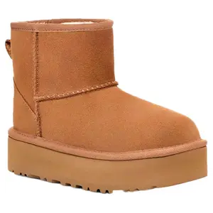 Детские ботинки Ugg Kids DS´ Classic Mini замшевые на толстой подошве, коричневый
