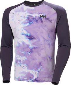 Helly-Hansen LIFA Active Crew мужская - отвод влаги, легкая теплоизоляция, Oceanbound Materials Helly Hansen, 660 Black Grape