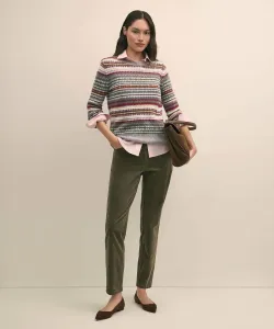 Свитер с круглым вырезом и узором Fair Isle из овечьей шерсти