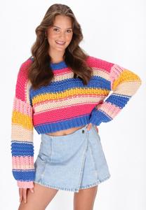 Джемпер myMo CREW NECK STRIPED, Pink Multicolor/Pink