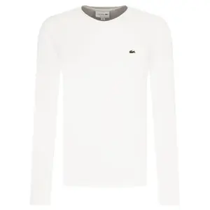 Классический крой с длинным рукавом Lacoste, белый