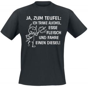Футболка Sprüche Ja, zum Teufel, черный