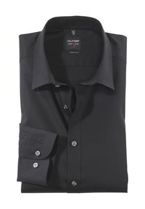 Деловая рубашка, воротник Кент, однотонная, мужская OLYMP, черный