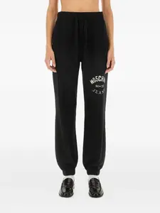Брюки с логотипом и завязкой Moschino Jeans, черный