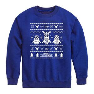 Детский свитшот Minions с принтом Licensed Character, Royal Blue