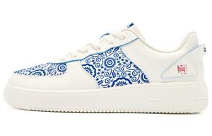 QIAODAN Нескользящие износостойкие низкие кроссовки для скейтбординга мужские, белые, синие