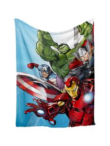 Мягкое одеяло Мстителей синего цвета Marvel