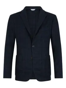 Однобортный пиджак в клетку Boglioli, синий