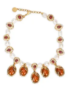 Колье с топазом Roberto Cavalli, золотистый