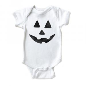 Акварельное детское боди с изображением Джека-фонарика The Juniper Shop, белый