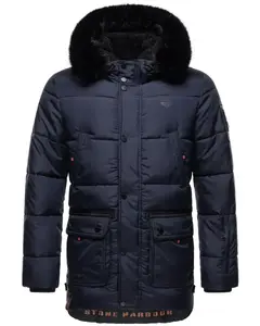 Стеганая куртка Stone Harbor "Mironoo", с капюшоном, стильная уличная куртка с большим капюшоном Stone Harbour, цвет морской волны