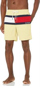 Мужские плавки Tommy Hilfiger Big & Tall с логотипом, 7 дюймов, быстросохнущие, Summer Yellow
