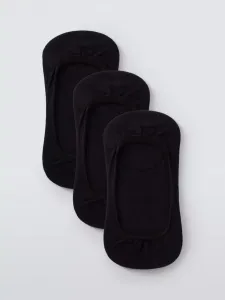 Носки John Lewis Padded Trainer Liner 3 шт, черный
