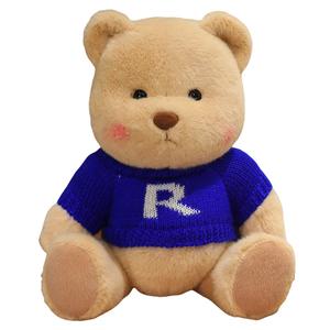 Кукла тряпичная girlish heart, милый плюшевый медвежонок с шарнирами и свитером, длина 30см Love Bingqing