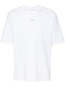 Хлопковая футболка с принтом со слоганом Drôle De Monsieur, белый