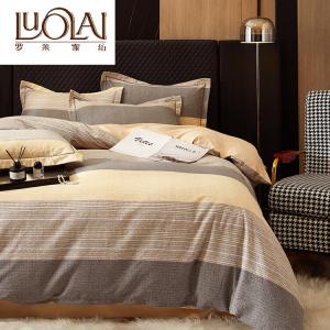 LUOLAI HOME Комплект постельного белья 4 предмета, 200x220 см, простыня, пододеяльник, 2 наволочки, цвет Love is tender and sweet