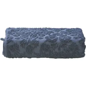 Полотенце для душа Provence Ornaments однотонные цвета, с орнаментами, с бахромой Done., антрацит