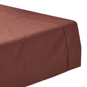 Простыня Homescapes ohne Gummizug Fadendichte 200, 230x1x255 см цвет schokolade