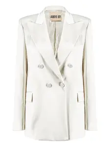 Двубортный блейзер с заостренными лацканами Aniye By, белый