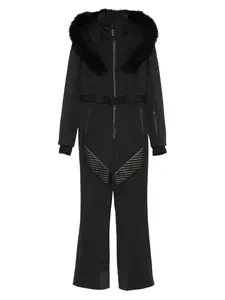 Горнолыжный комбинезон Elle-Sh с меховым капюшоном Mackage, черный