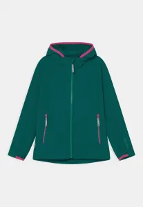 Куртка kvalvika softshell для девочек Trollkids, Smaragd/Pink