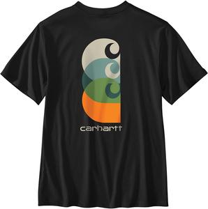 Футболка Carhartt с коротким рукавом и принтом, Black