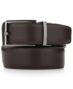 Мужской реверсивный глянцевый кожаный ремень Box Perry Ellis Portfolio, коричневый