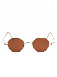 Солнцезащитные очки Lindberg в геометрической оправе, золотой