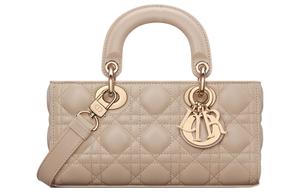 Сумка Lady D JOY из ягненка, сумка через плечо, кроссбоди, женская маленькая сумка Rouge Beige DIOR, basic set (bag+dust bag)